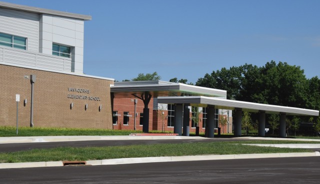 Van Voorhis Elementary School, the oldest school on Fort Knox in Kentucky, has been under construction for the past two years, to become a state-of-the art, 21st century school. It will have a ribbon cutting ceremony Aug. 13. Photo taken July 18,...