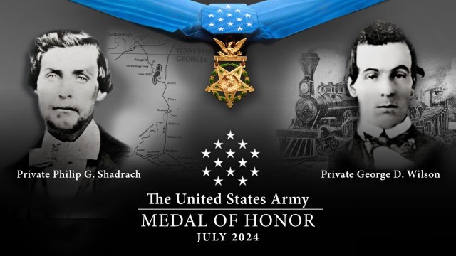 Civil War Soldiers Pvt. Philip Gephart Shadrach and Pvt. George Davenport Wilson will be posthumously award the Medal of Honor for their heroism and courage during the Great Locomotive Chase of 1862. Both Shadrach and Wilson were part of a group...