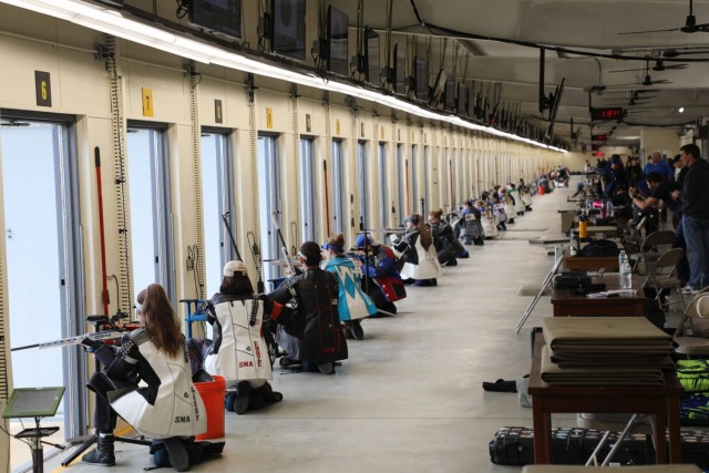 Competitors participate in the 2023 U.S. Army Junior Rifle National Championships hosted by the U.S. Army Marksmanship Unit at Fort Benning, Georgia. The U.S. Army is sponsoring this youth national championship to promote the development of rifle...