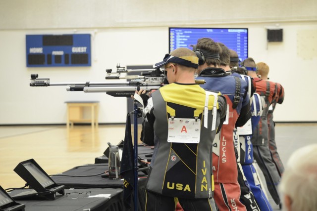 Spc. Ivan Roe, a Bozeman, Montana native, competes at the Air Rifle Olympic Trials - Part 1 December 6-8, 2019 at the Olympic Training Center in Colorado Springs, Colorado. Top competitors from across the United States compete side by side in the...