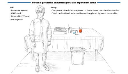 A worksheet demonstrating an experiment using a common food dye to make chicken-breast transparent.