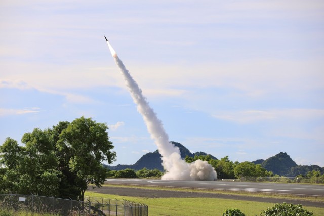 On June 16, 2024 3d Multi-Domain Task Force and 1-181 Field Artillery Regiment of the Tennessee National Guard employed the U.S. Army Autonomous Multi-Domain Launcher and two Precision Strike Missiles as part of the Valiant Shield 24.