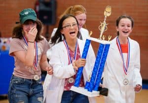 Roosevelt Middle School’s Team 1 won the overall competition at 2023 NM Electric Car Challenge. (Photo by Craig Fritz) Click on the thumbnail for a high-resolution image.