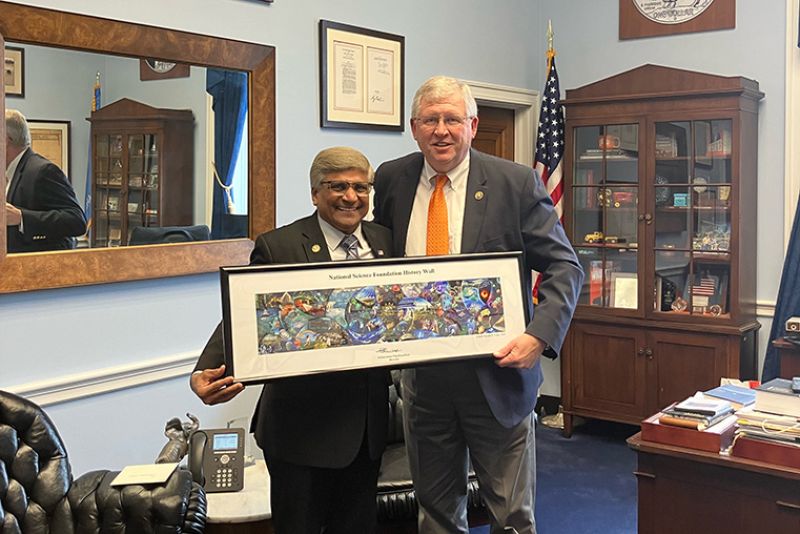 Dr. Panch meets with Chairman Rep. Frank Lucas (R-OH) on November 14, 2024, at the Chairman's office in the Rayburn House Office Building in Washington, D.C.