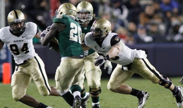 Maj. Steve Anderson,, right, a former USMA football player, played linebacker for the USMA football team for four years. He went through ups and downs during his time on the team, which taught him valuable lessons he was able to carry into his...