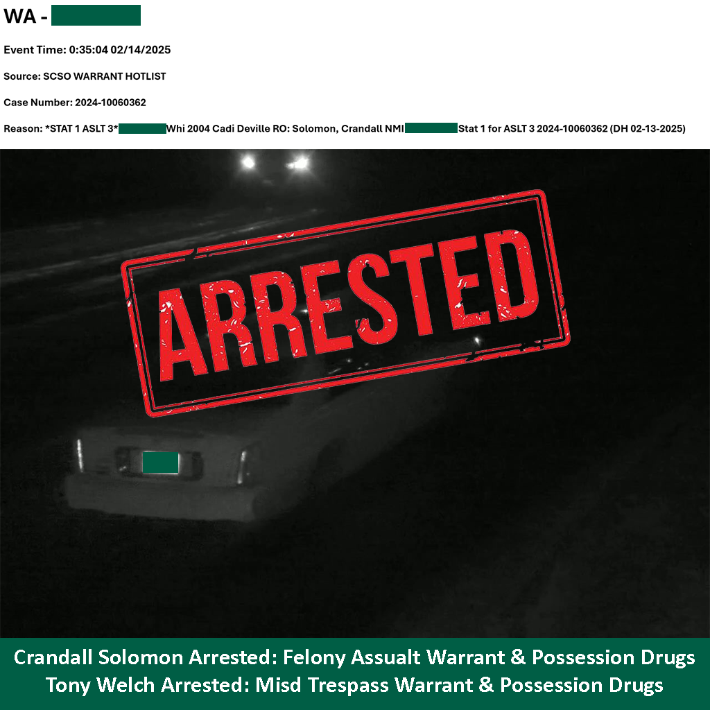 ALPR Warrant Arrest